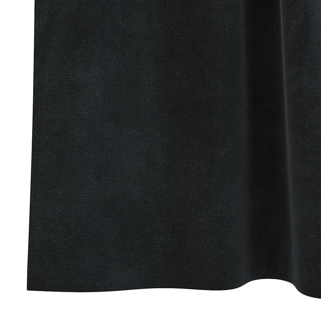 Tende 2 pz Nero 140 x 245 cm Velluto