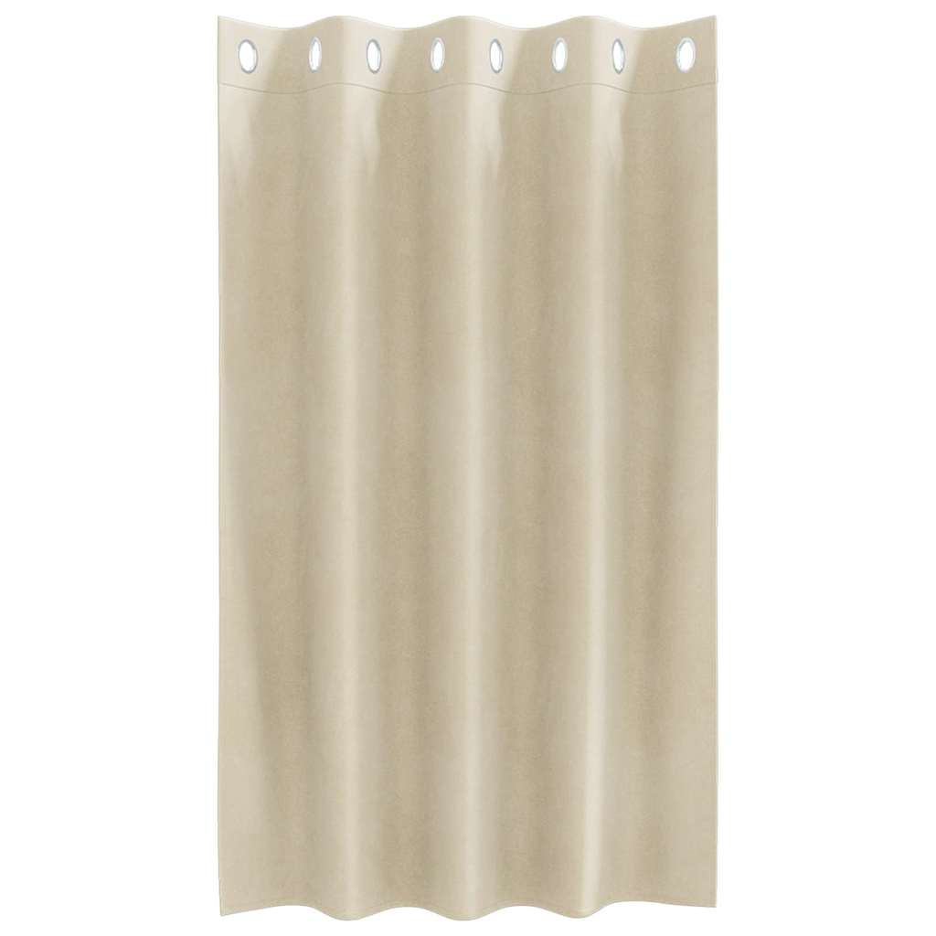 Tende 2 pz Crema 140 x 140 cm Velluto