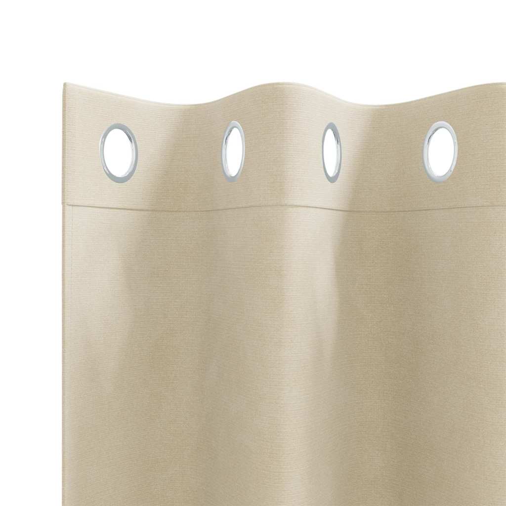 Tende 2 pz Crema 140 x 225 cm Velluto