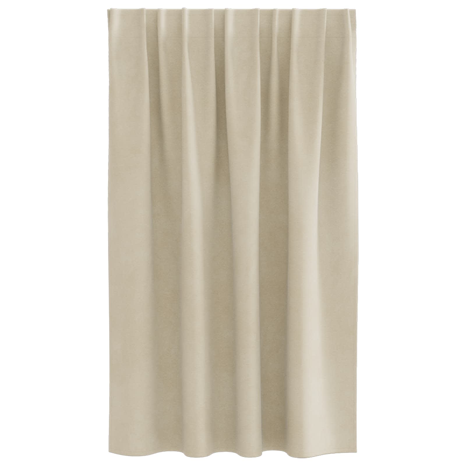 Tende 2 pz Crema 140 x 140 cm Velluto