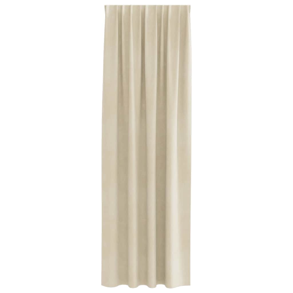 Tende 2 pz Crema 140 x 225 cm Velluto