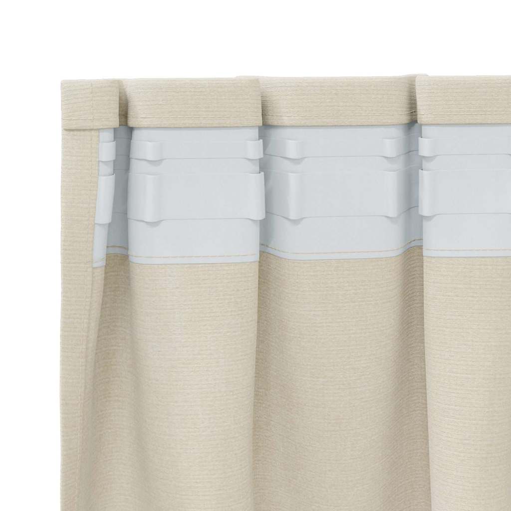 Tende 2 pz Crema 140 x 225 cm Velluto