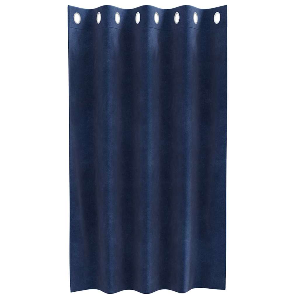 Tende 2 pz Blu Scuro 140 x 140 cm Velluto