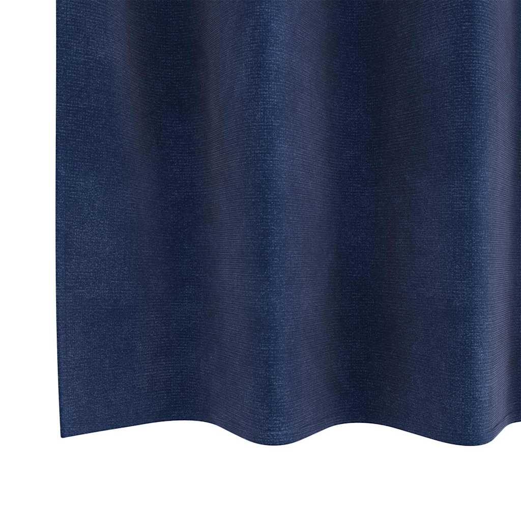 Tende 2 pz Blu Scuro 140 x 140 cm Velluto