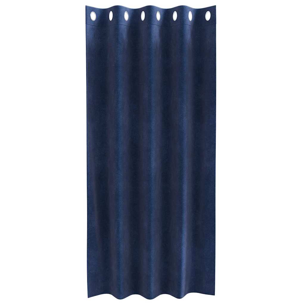 Tende 2 pz Blu Scuro 140 x 175 cm Velluto