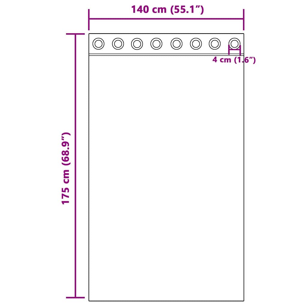 Tende 2 pz Blu Scuro 140 x 175 cm Velluto