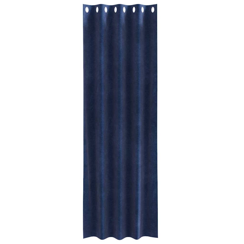 Tende 2 pz Blu Scuro 140 x 245 cm Velluto