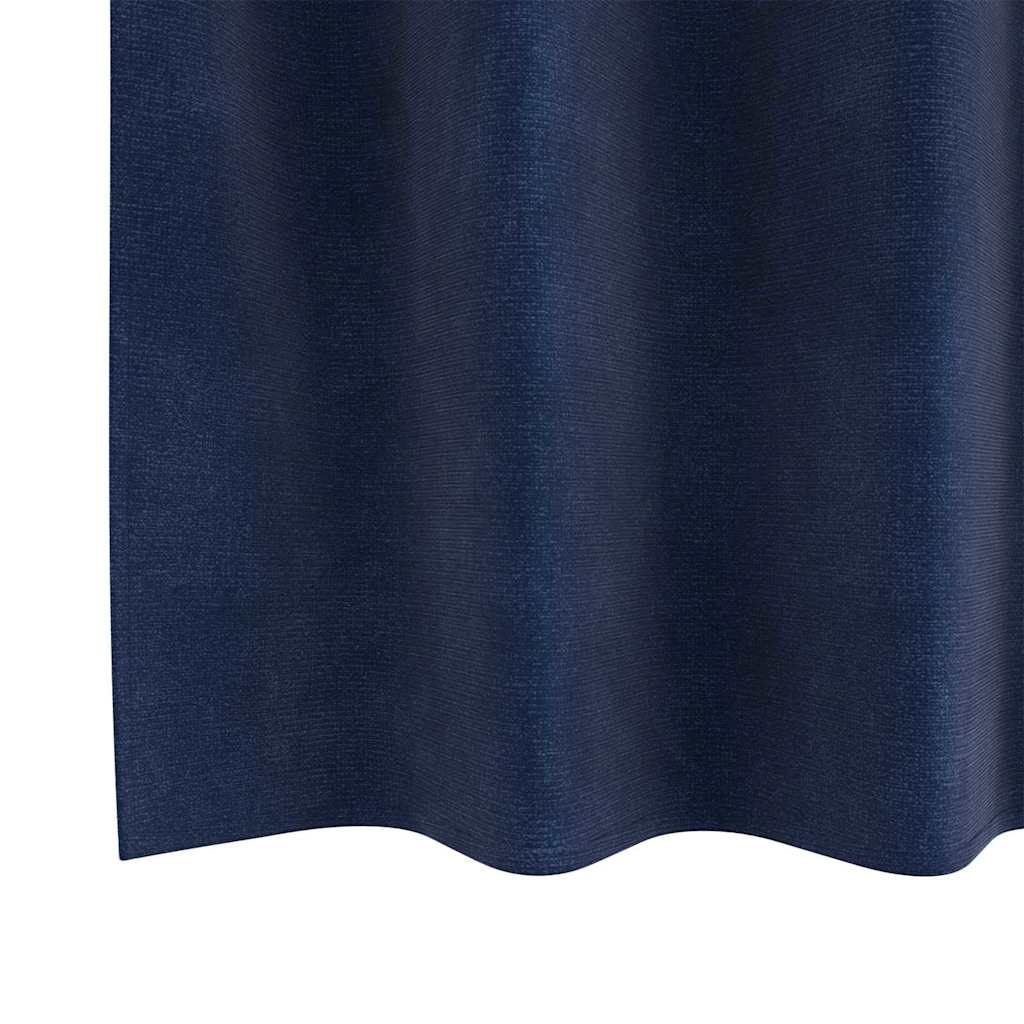 Tende 2 pz Blu Scuro 140 x 245 cm Velluto