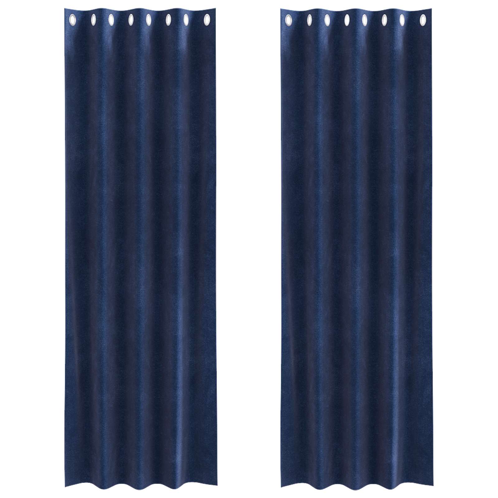 Tende 2 pz Blu Scuro 140 x 260 cm Velluto