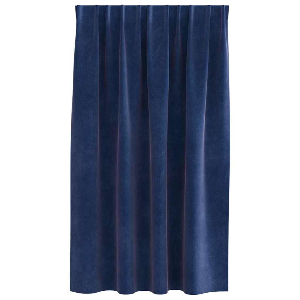 Tende 2 pz Blu Scuro 140 x 140 cm Velluto