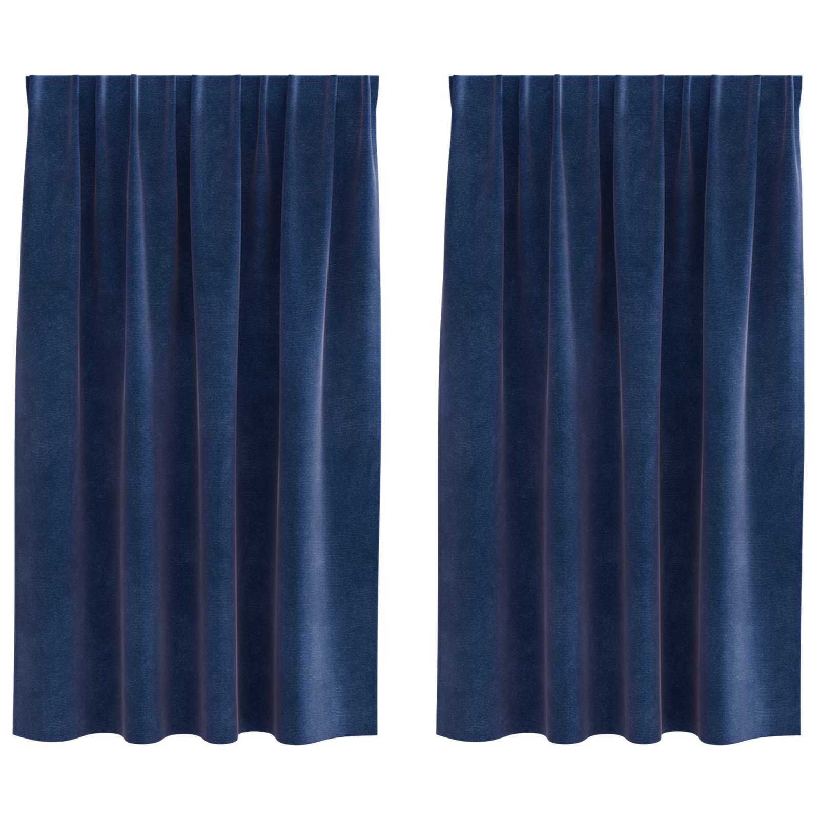 Tende 2 pz Blu Scuro 140 x 175 cm Velluto
