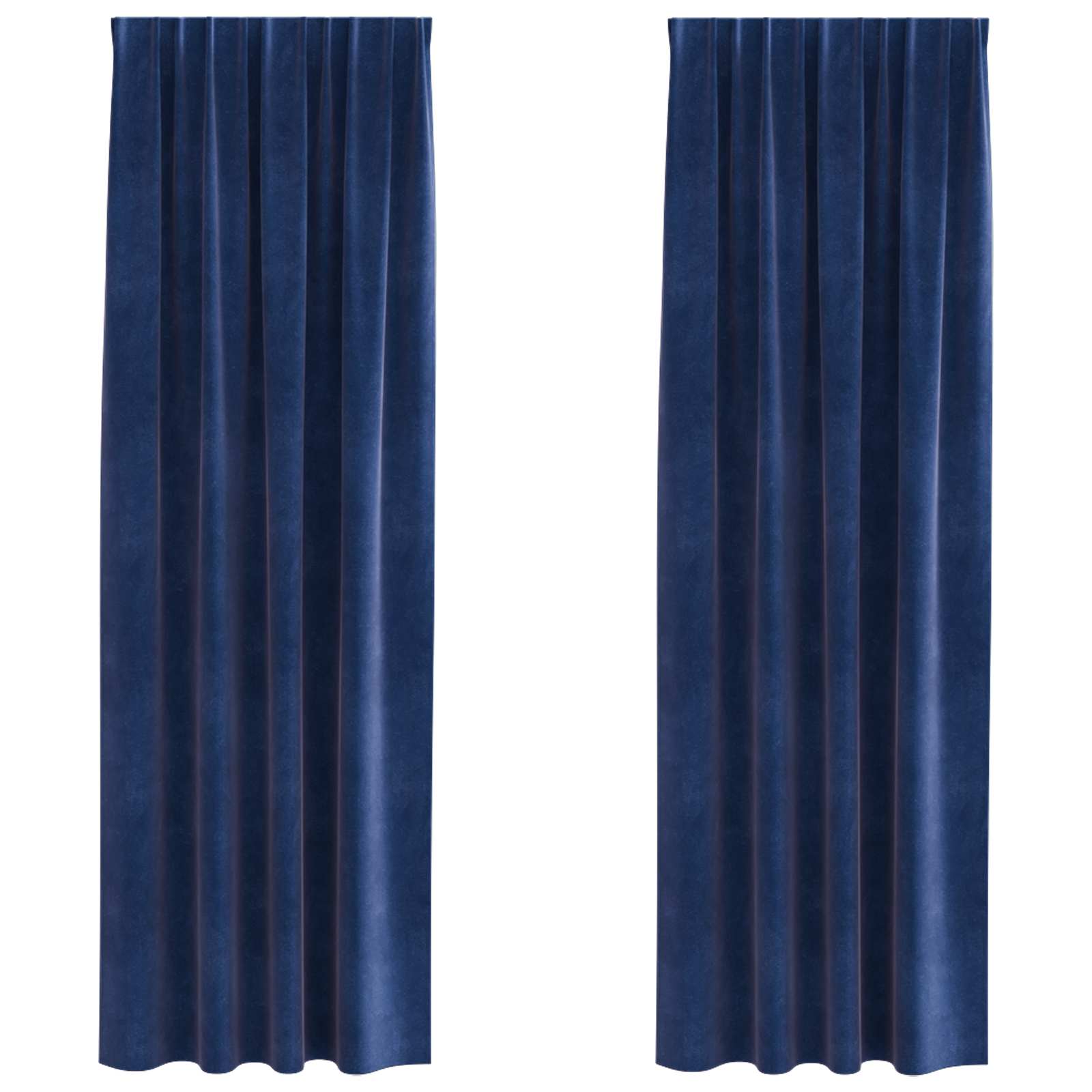 Tende 2 pz Blu Scuro 140 x 225 cm Velluto