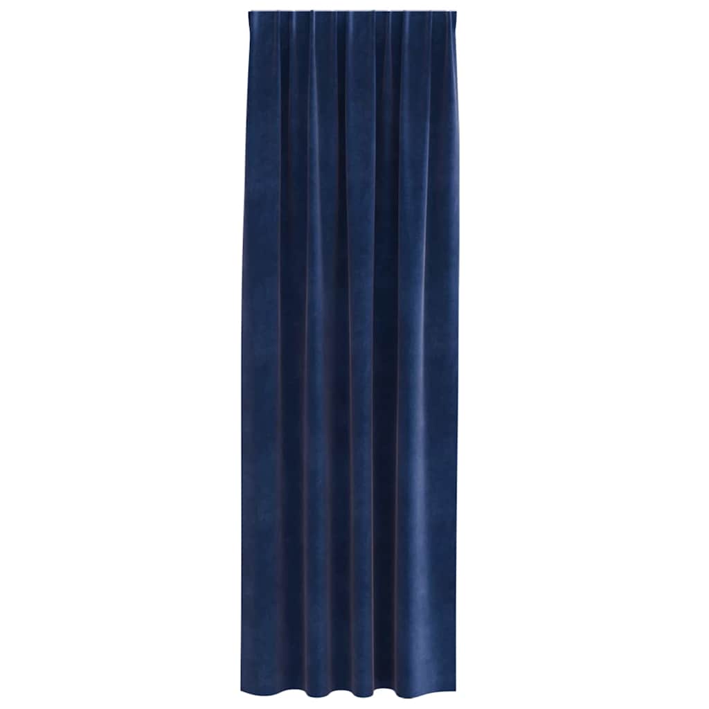 Tende 2 pz Blu Scuro 140 x 245 cm Velluto