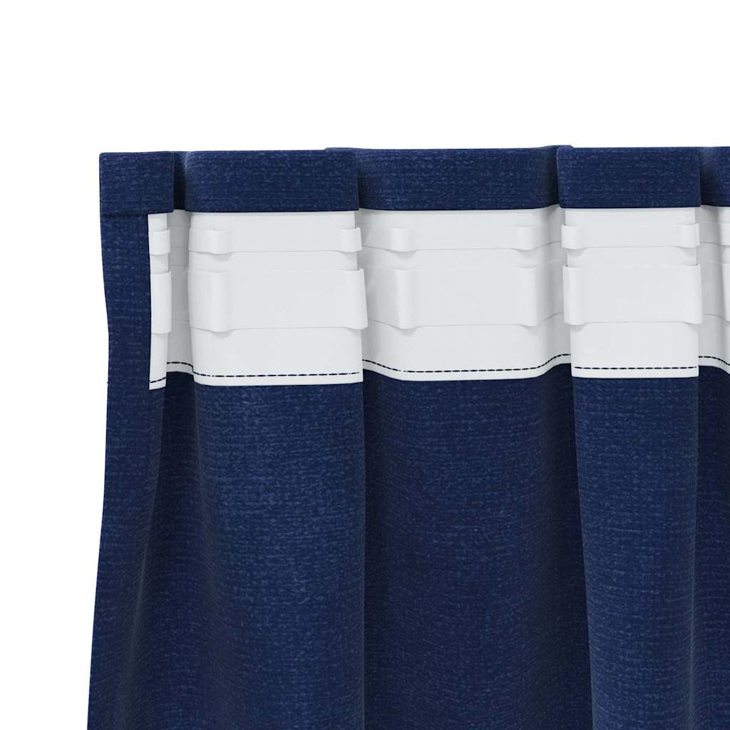 Tende 2 pz Blu Scuro 140 x 245 cm Velluto