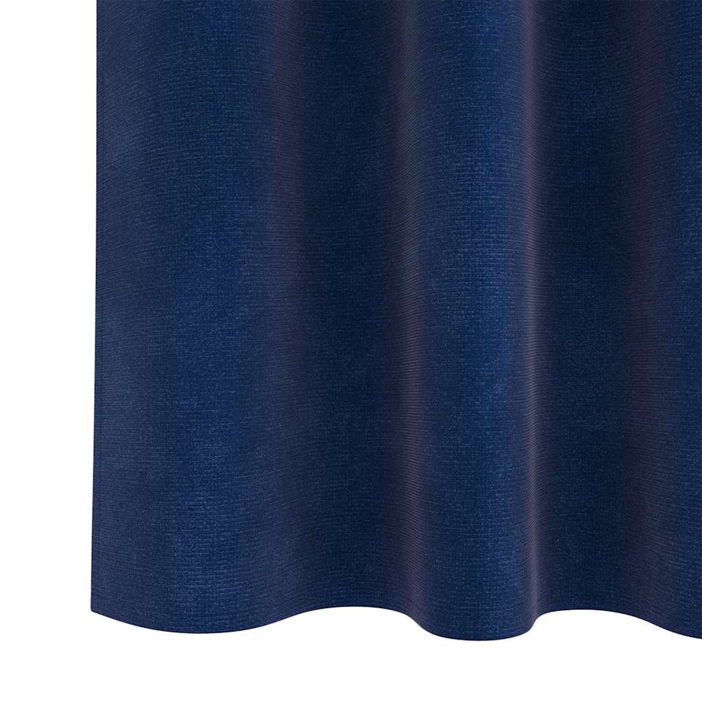 Tende 2 pz Blu Scuro 140 x 245 cm Velluto