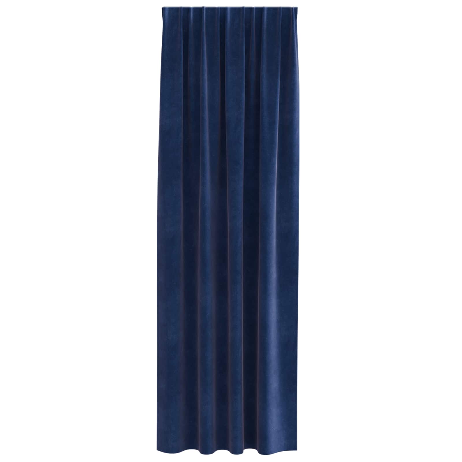 Tende 2 pz Blu Scuro 140 x 260 cm Velluto