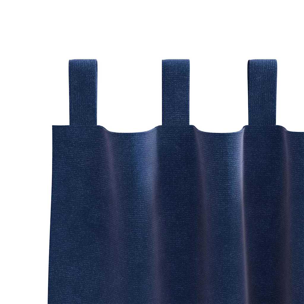 Tende 2 pz Blu Scuro 140 x 245 cm Velluto
