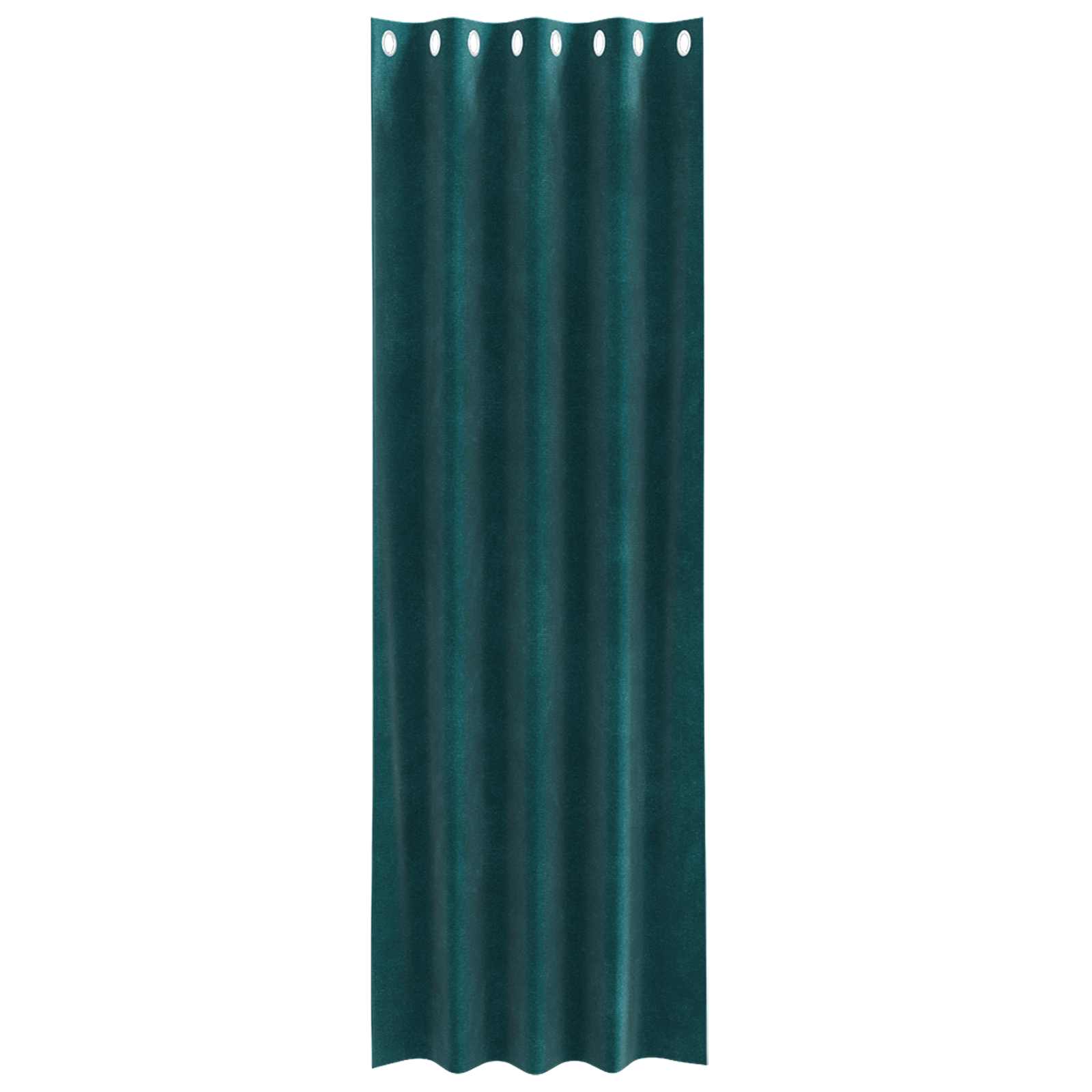 Tende 2 pz Verde Scuro 140 x 245 cm Velluto