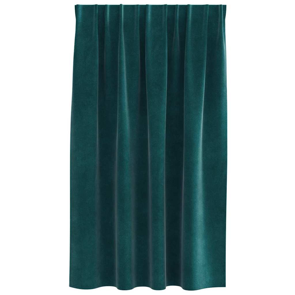 Tende 2 pz Verde Scuro 140 x 140 cm Velluto