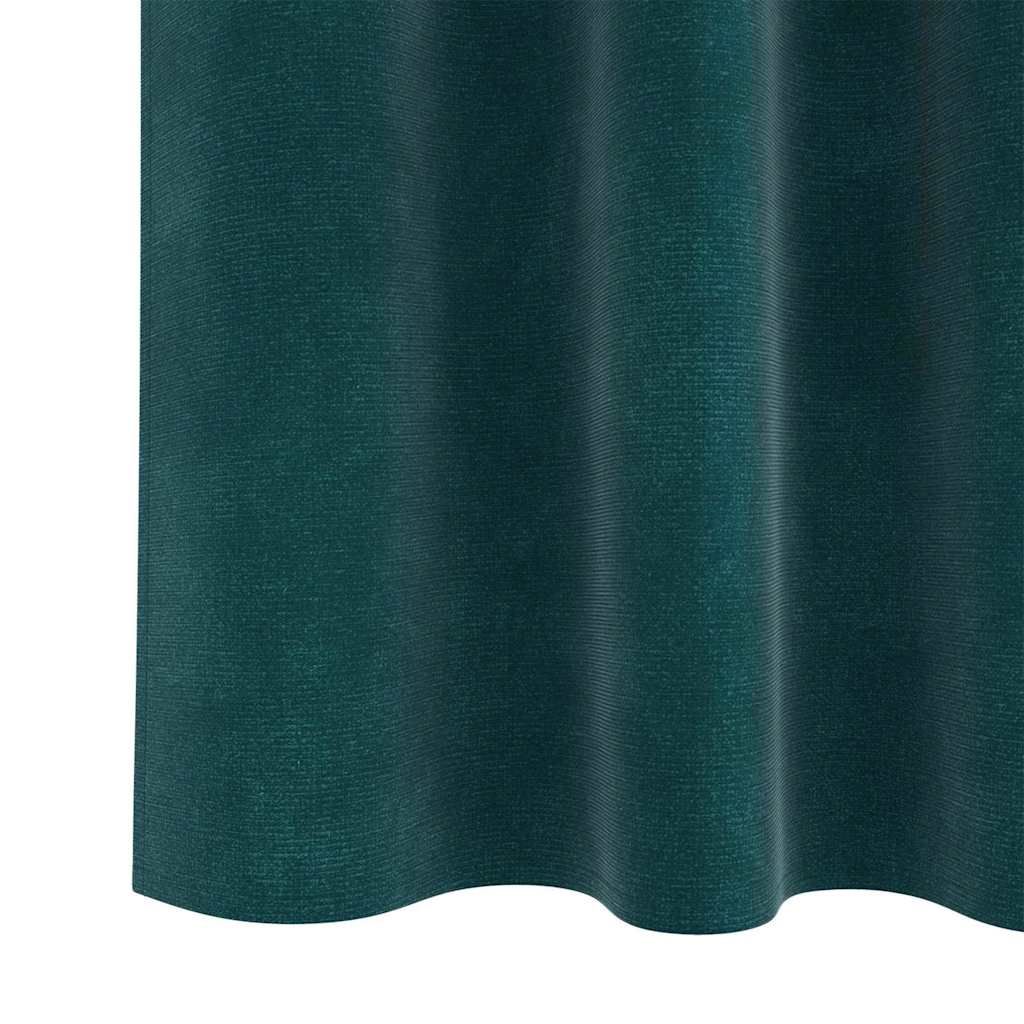Tende 2 pz Verde Scuro 140 x 245 cm Velluto