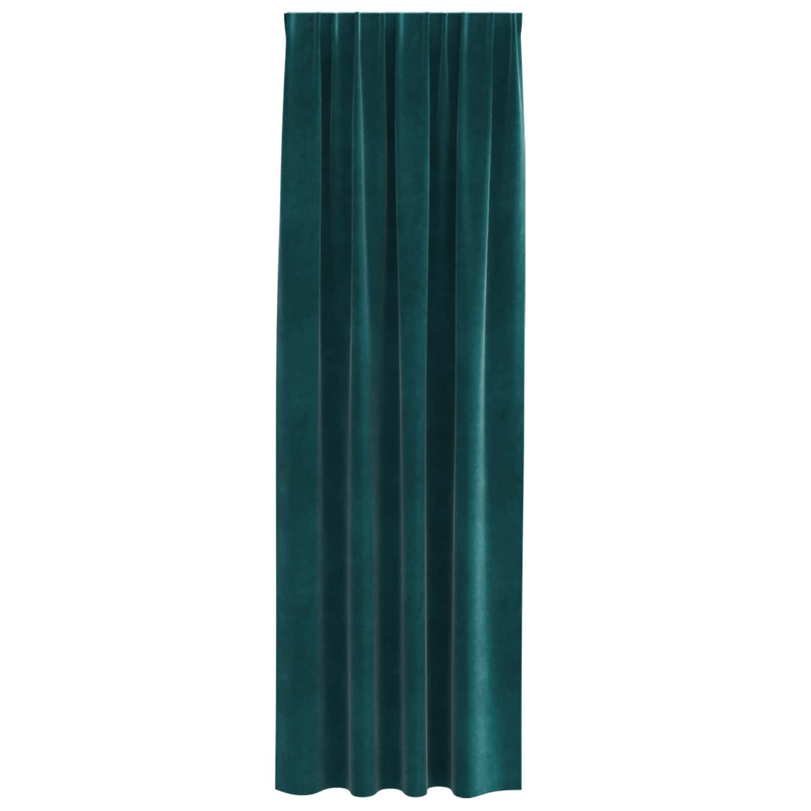 Tende 2 pz Verde Scuro 140 x 260 cm Velluto