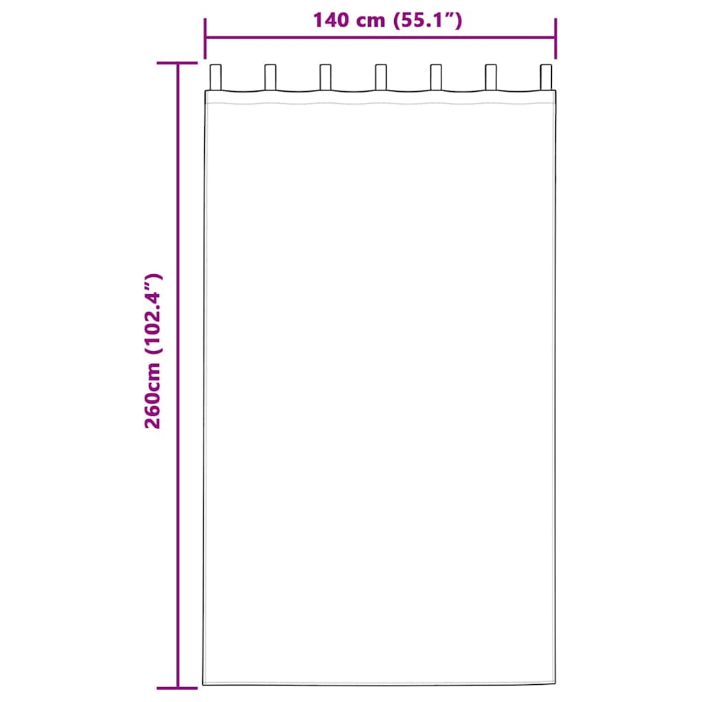 Tende 2 pz Verde Scuro 140 x 260 cm Velluto