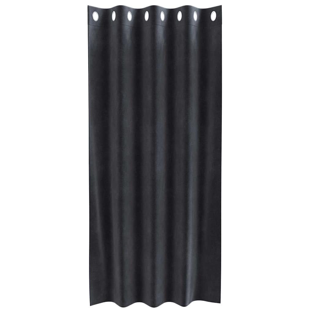 Tende 2 pz Grigio Scuro 140 x 175 cm Velluto