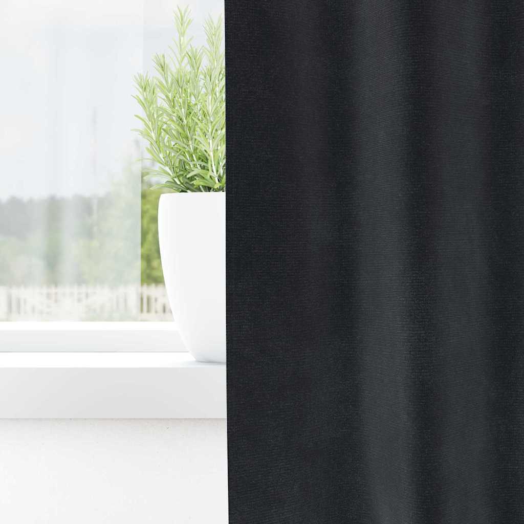 Tende 2 pz Grigio Scuro 140 x 225 cm Velluto