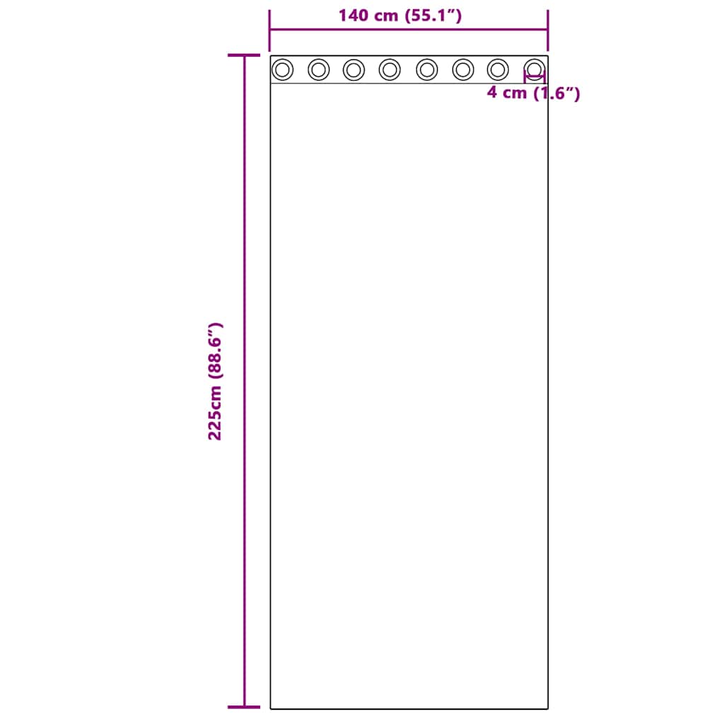 Tende 2 pz Grigio Scuro 140 x 225 cm Velluto