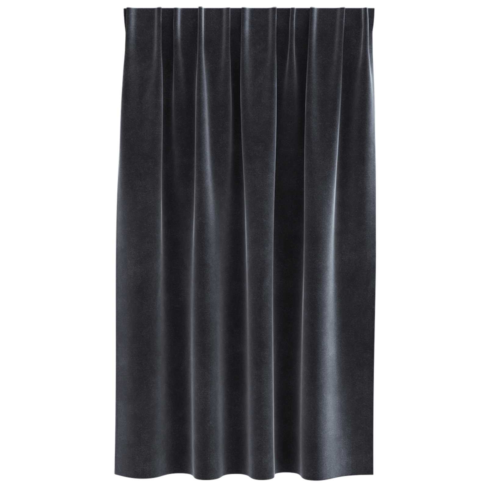 Tende 2 pz Grigio Scuro 140 x 140 cm Velluto