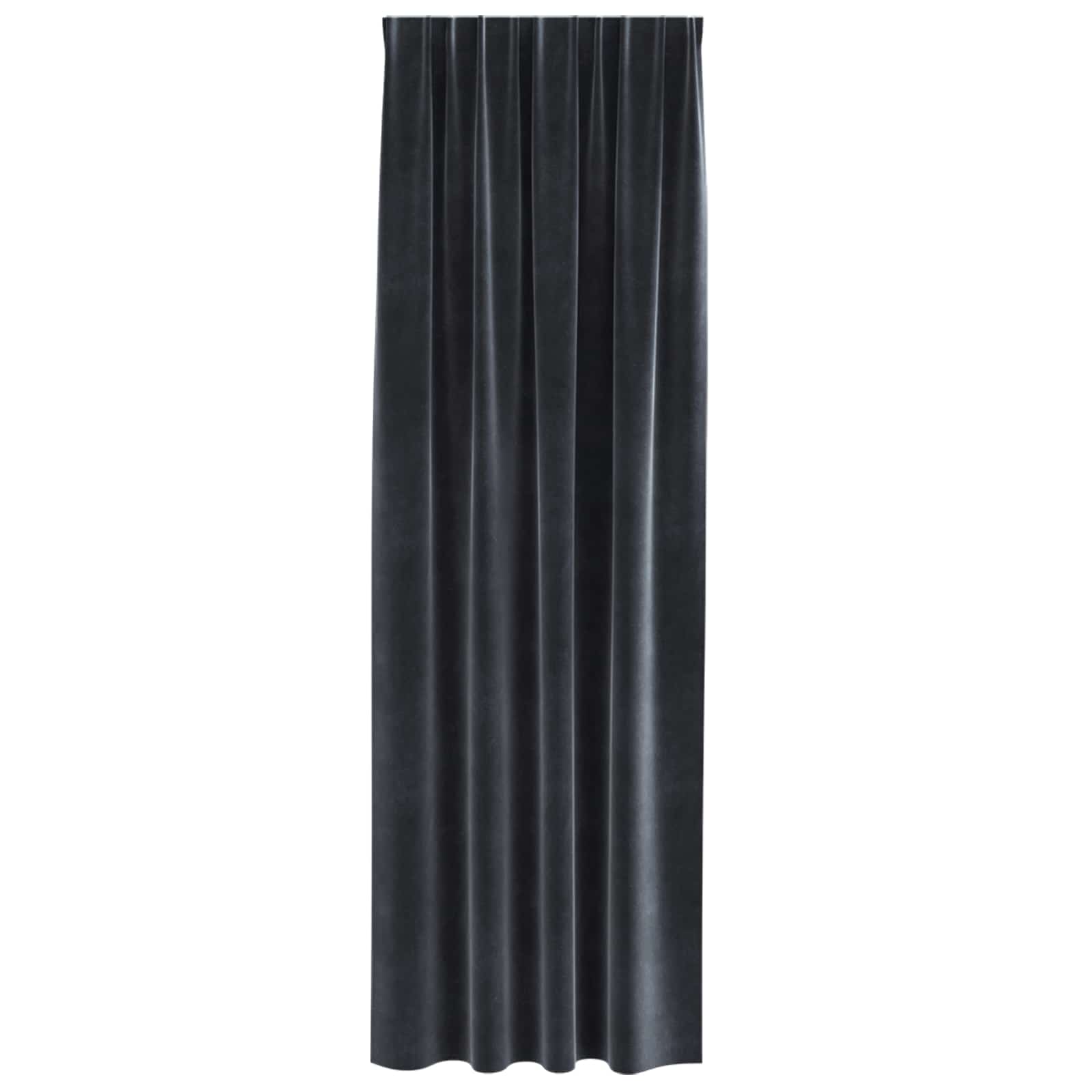 Tende 2 pz Grigio Scuro 140 x 225 cm Velluto