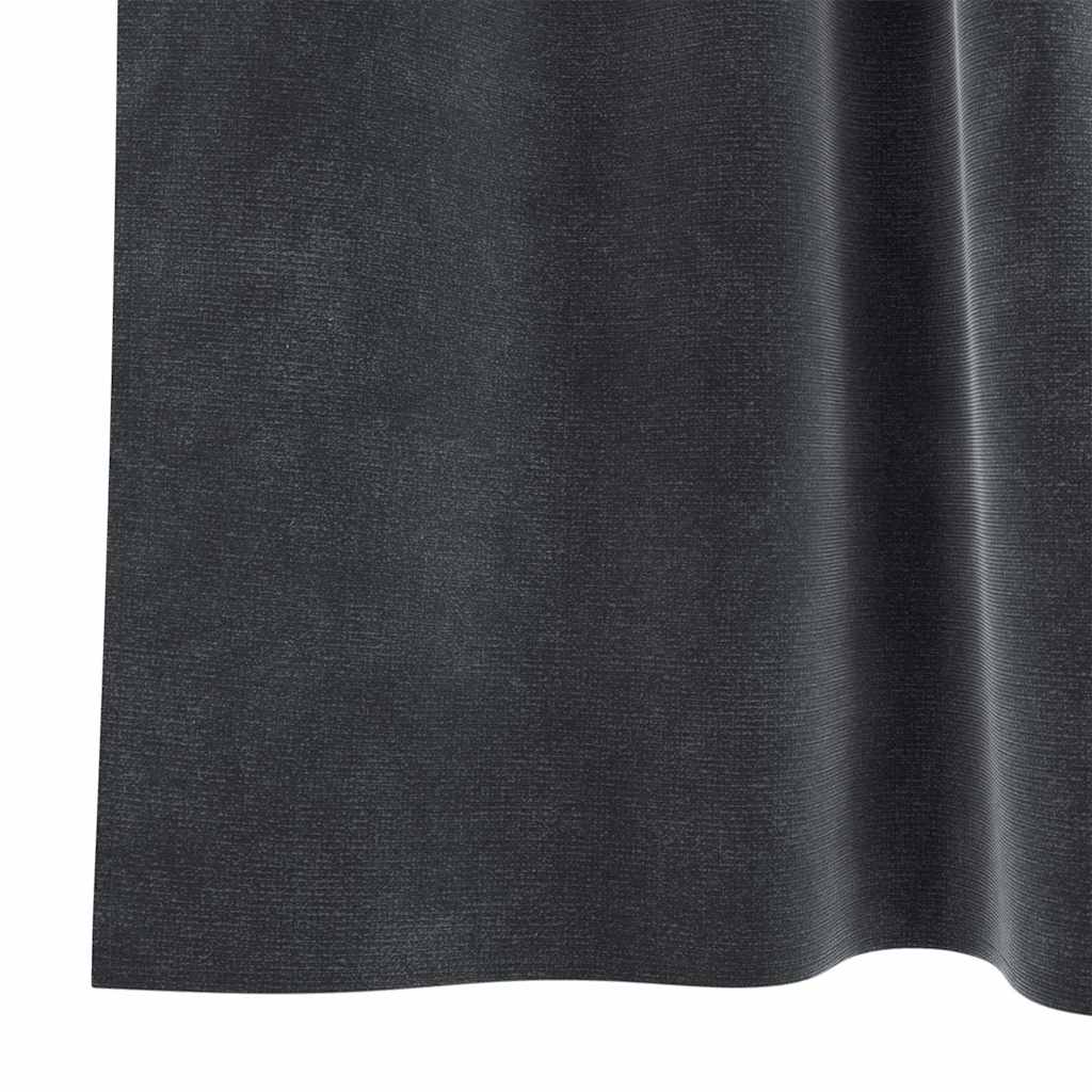Tende 2 pz Grigio Scuro 140 x 140 cm Velluto