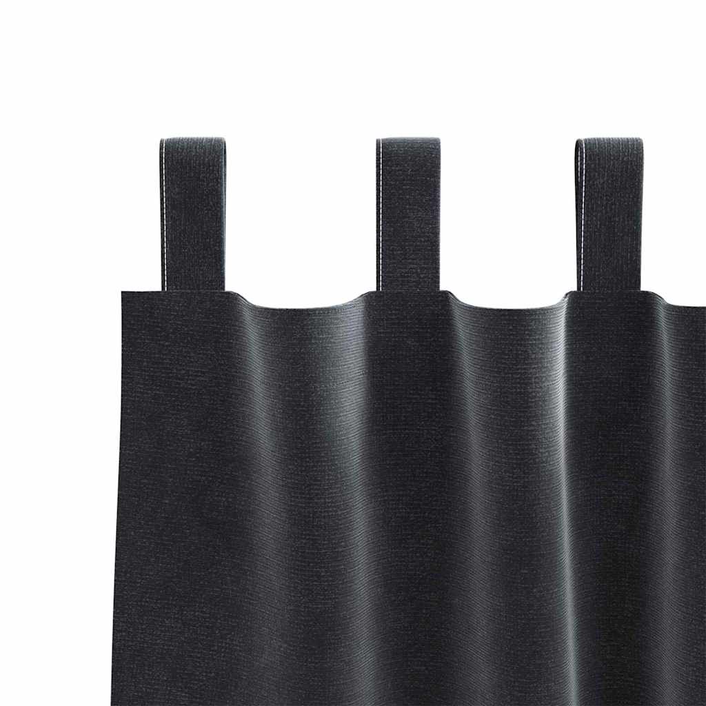 Tende 2 pz Grigio Scuro 140 x 260 cm Velluto