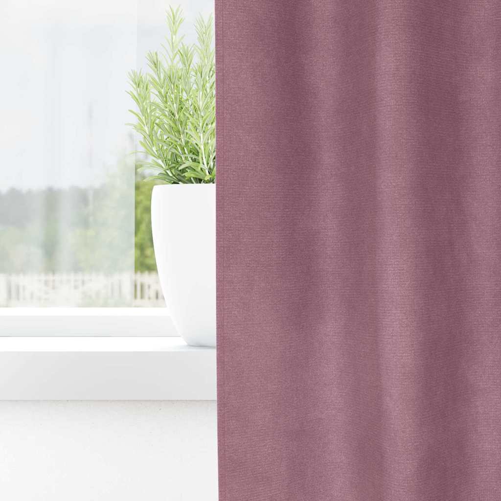 Tende 2 pz Rosa scuro 140 x 245 cm Velluto