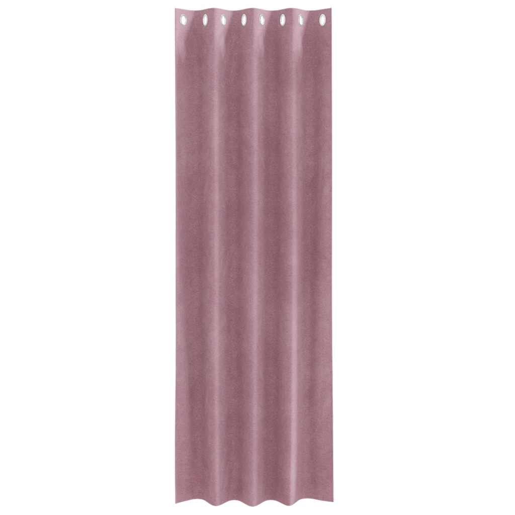 Tende 2 pz Rosa scuro 140 x 245 cm Velluto