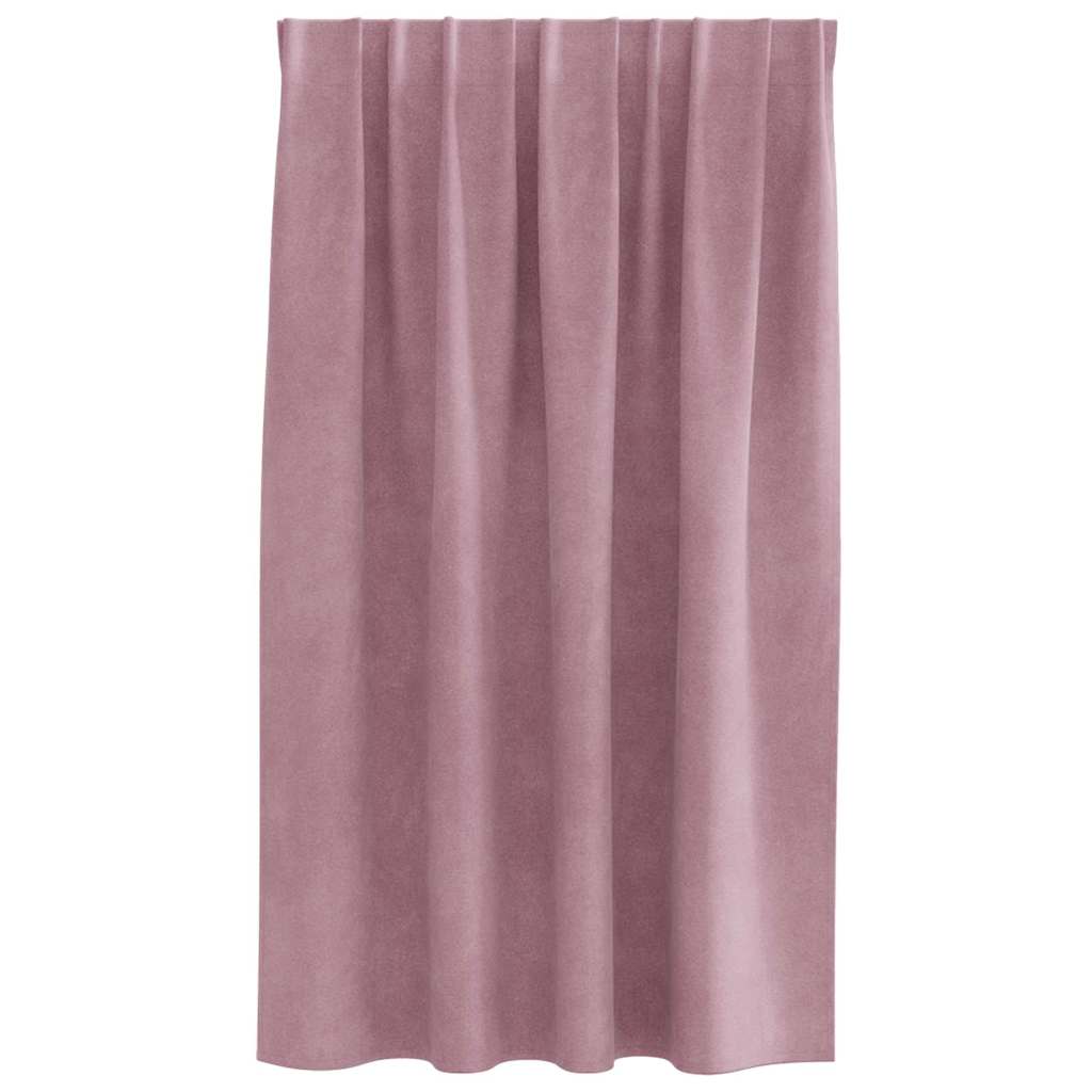 Tende 2 pz Rosa scuro 140 x 140 cm Velluto