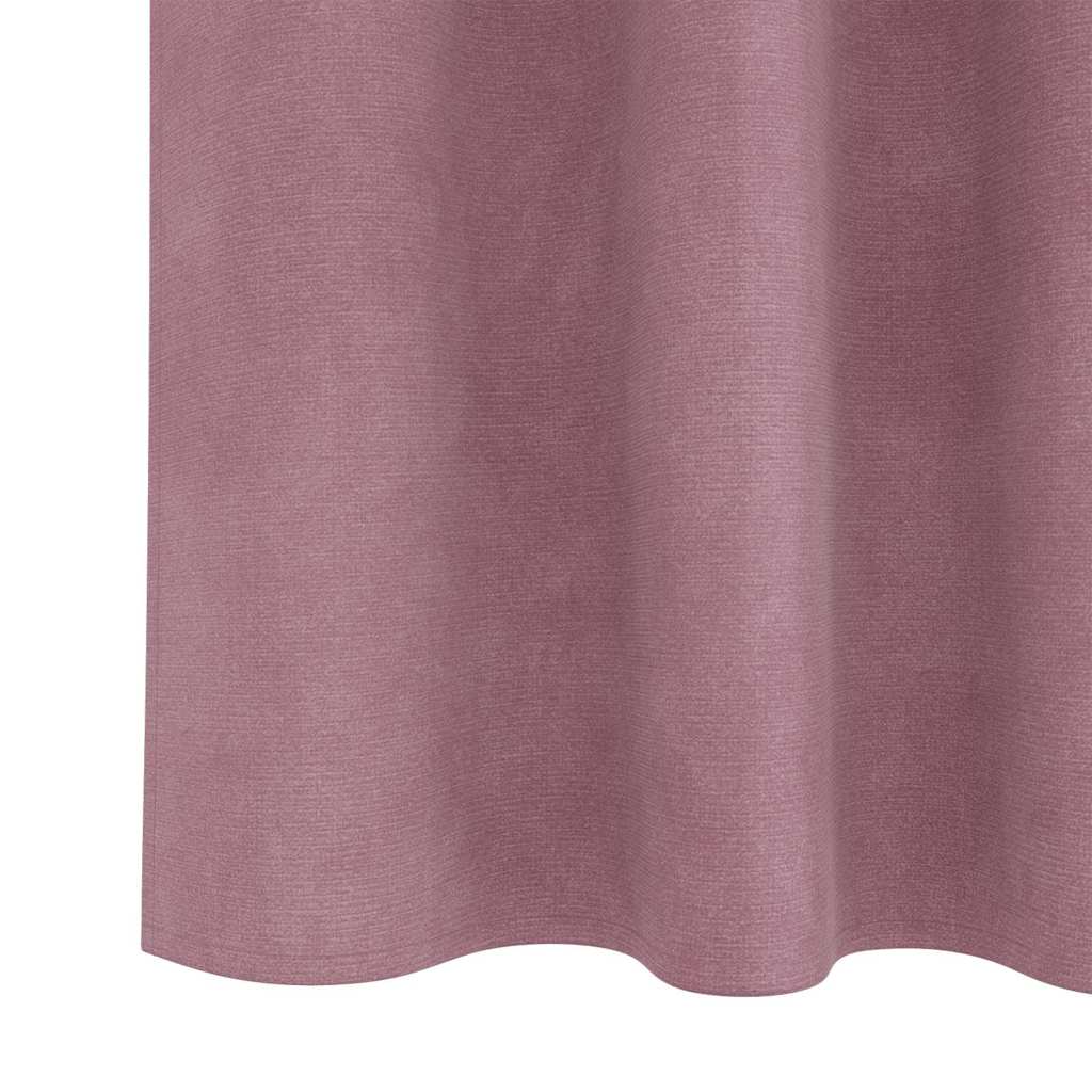 Tende 2 pz Rosa scuro 140 x 140 cm Velluto