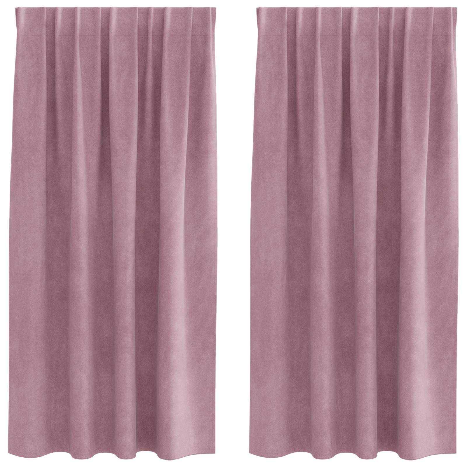 Tende 2 pz Rosa scuro 140 x 175 cm Velluto