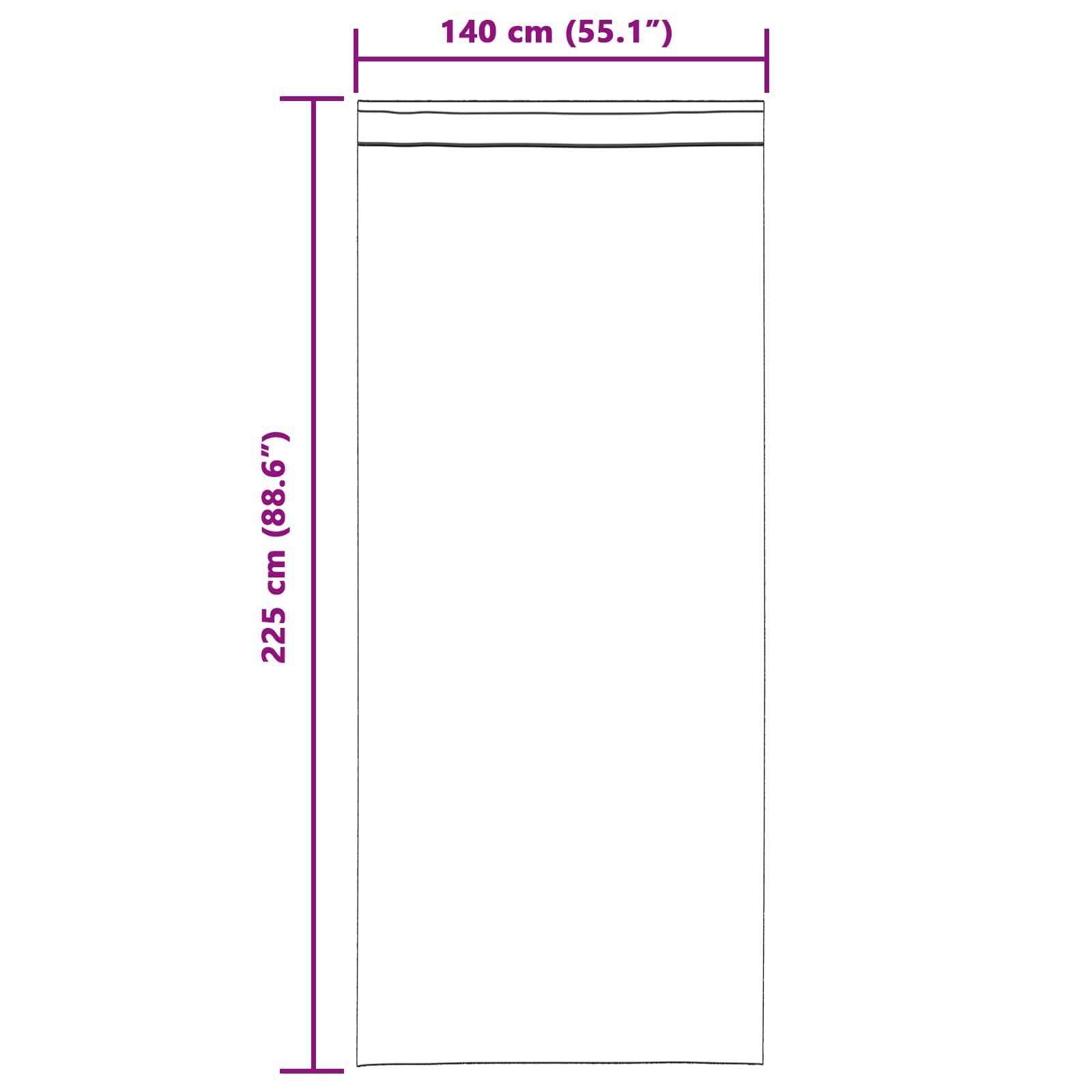 Tende 2 pz Rosa scuro 140 x 225 cm Velluto
