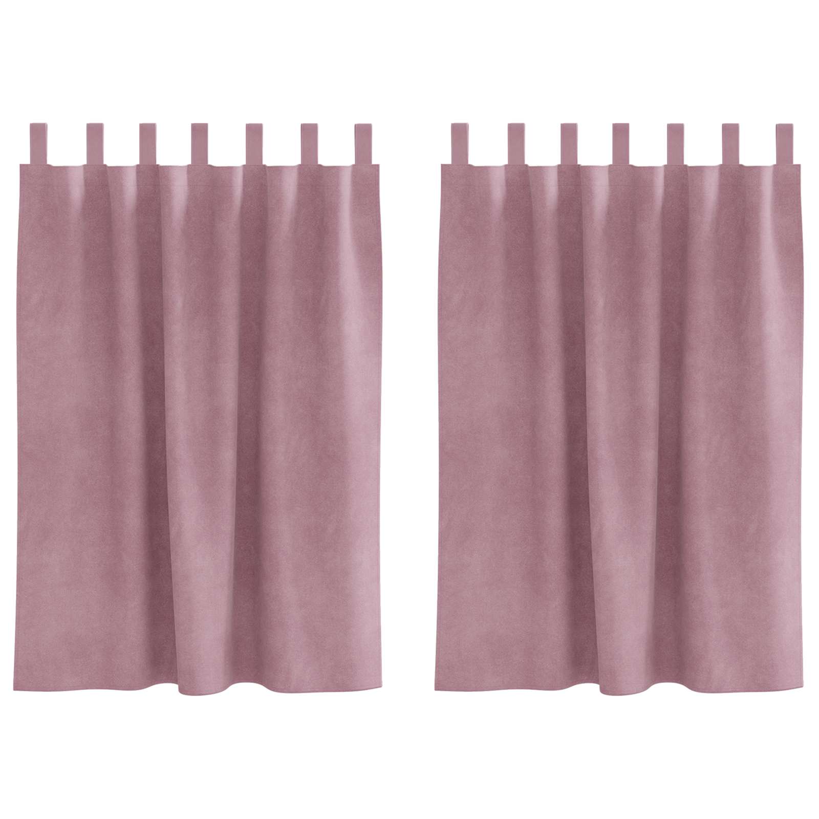 Tende 2 pz Rosa scuro 140 x 140 cm Velluto