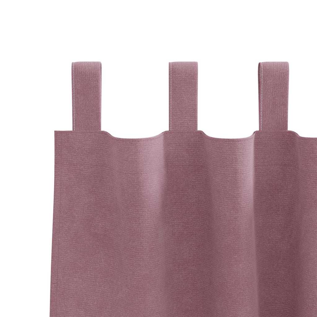 Tende 2 pz Rosa scuro 140 x 225 cm Velluto