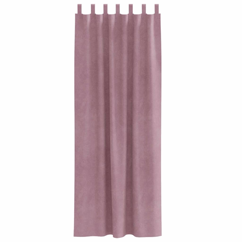 Tende 2 pz Rosa scuro 140 x 245 cm Velluto