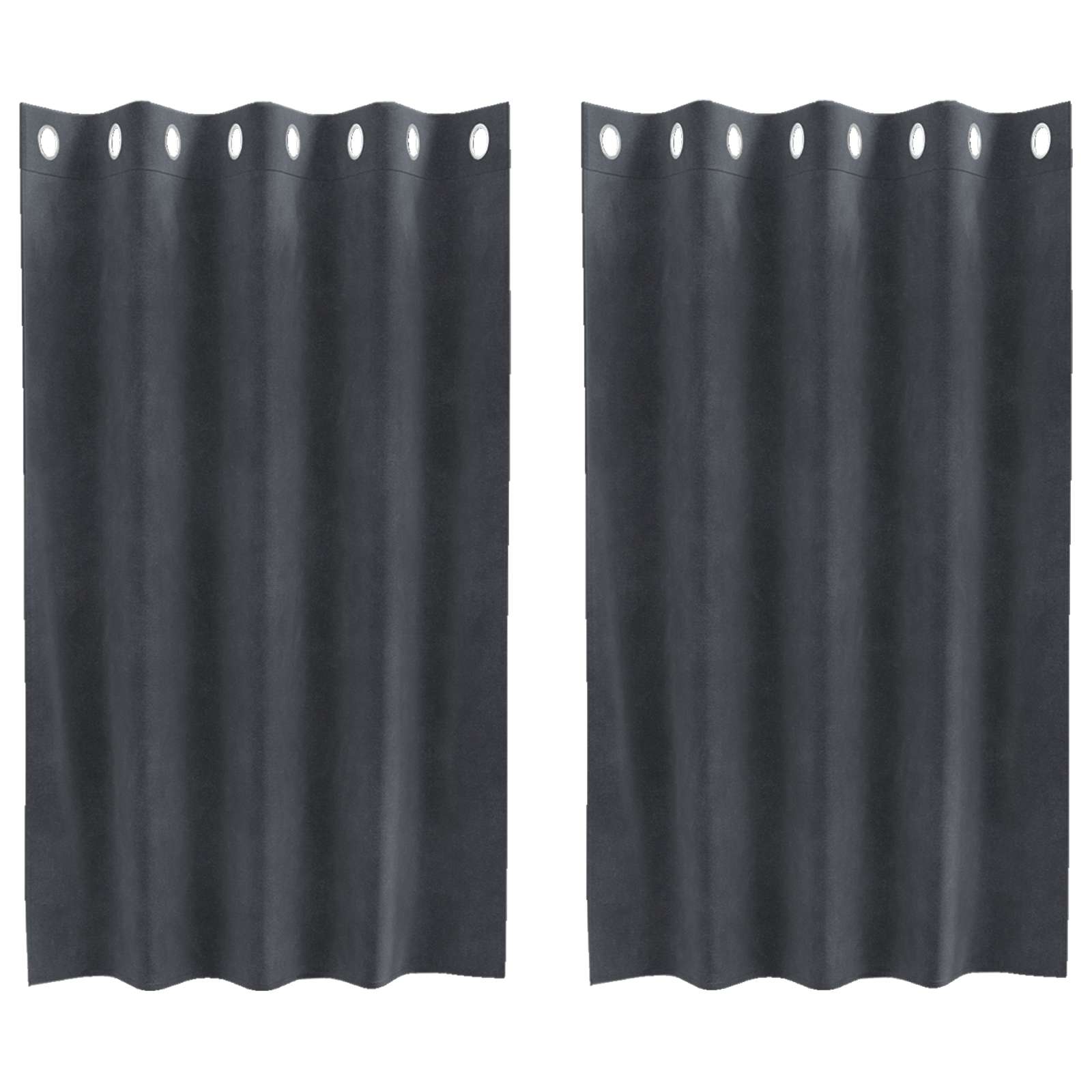 Tende 2 pz Grigio Chiaro 140 x 140 cm Velluto
