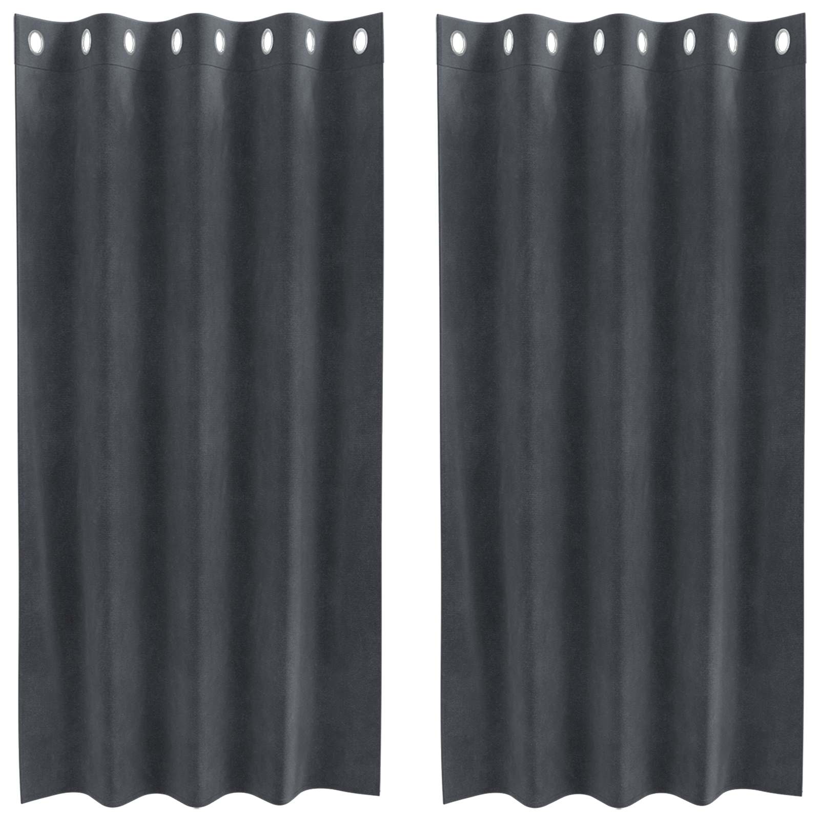 Tende 2 pz Grigio Chiaro 140 x 175 cm Velluto