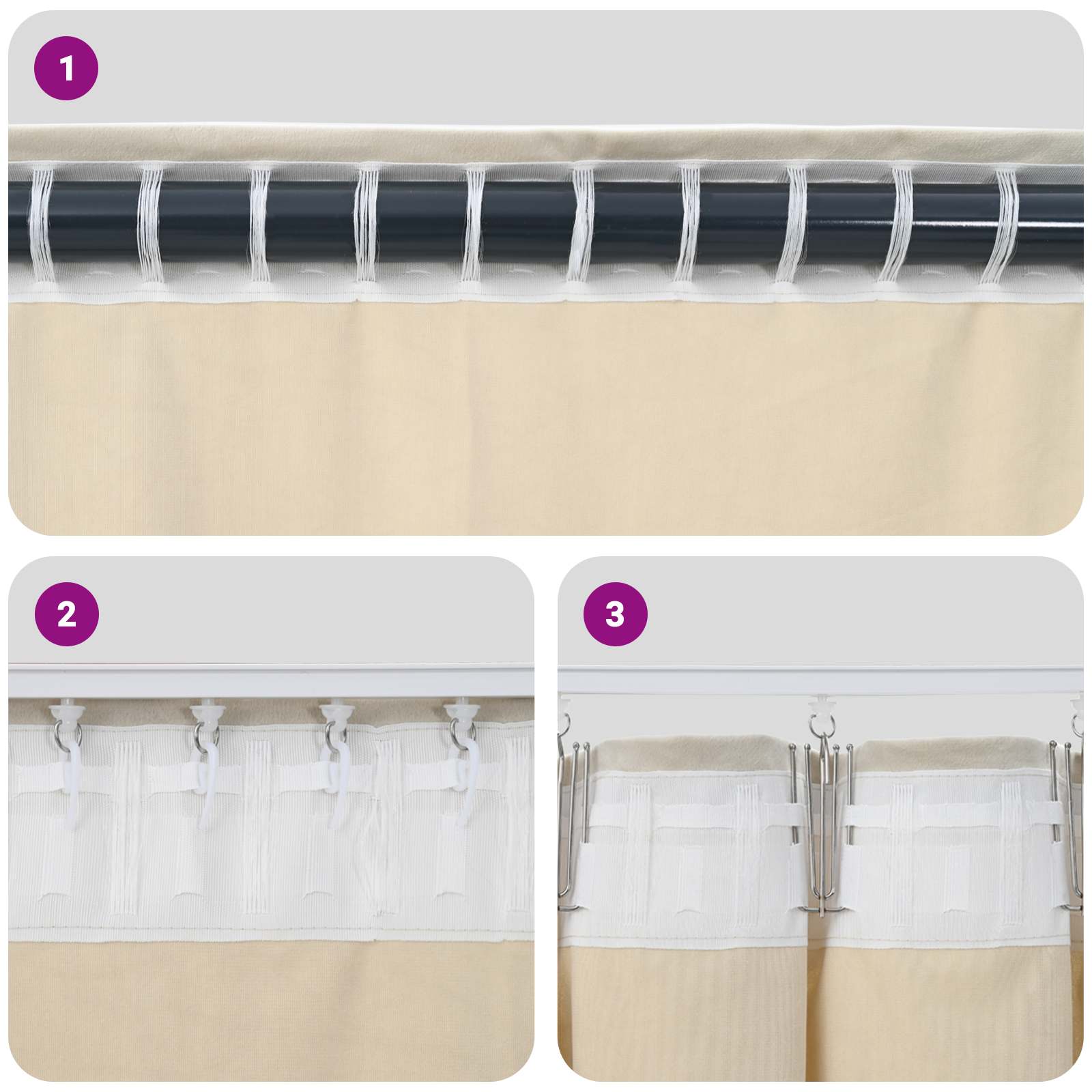 Tende 2 pz Grigio Chiaro 140 x 140 cm Velluto