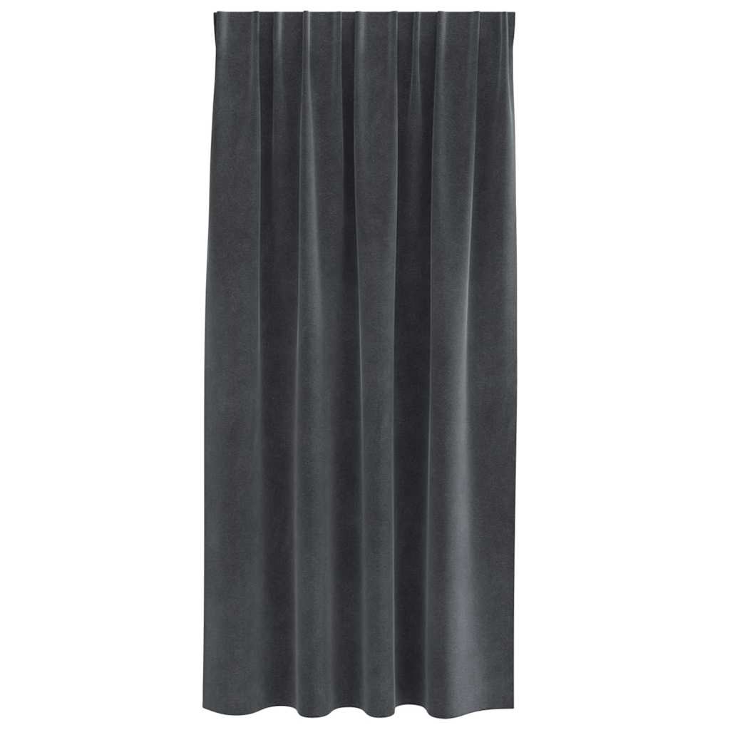 Tende 2 pz Grigio Chiaro 140 x 175 cm Velluto