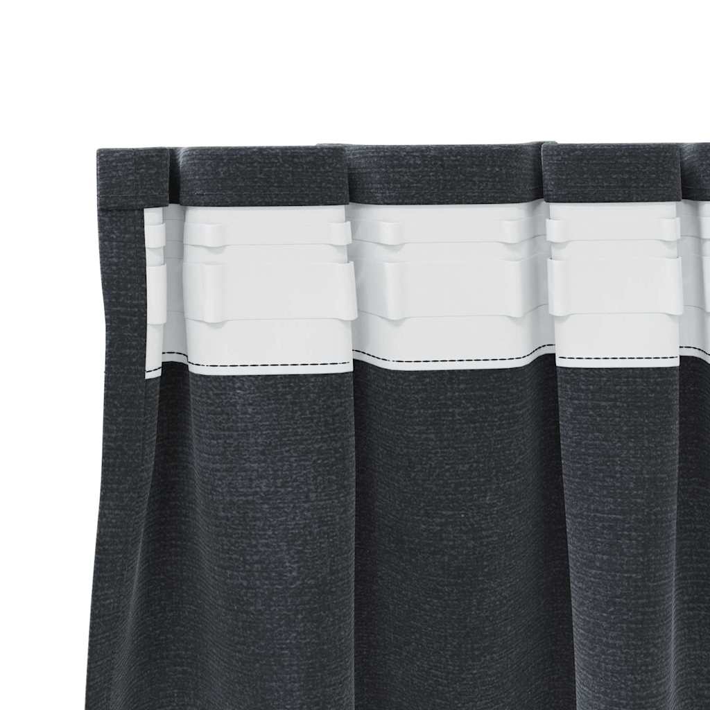 Tende 2 pz Grigio Chiaro 140 x 175 cm Velluto