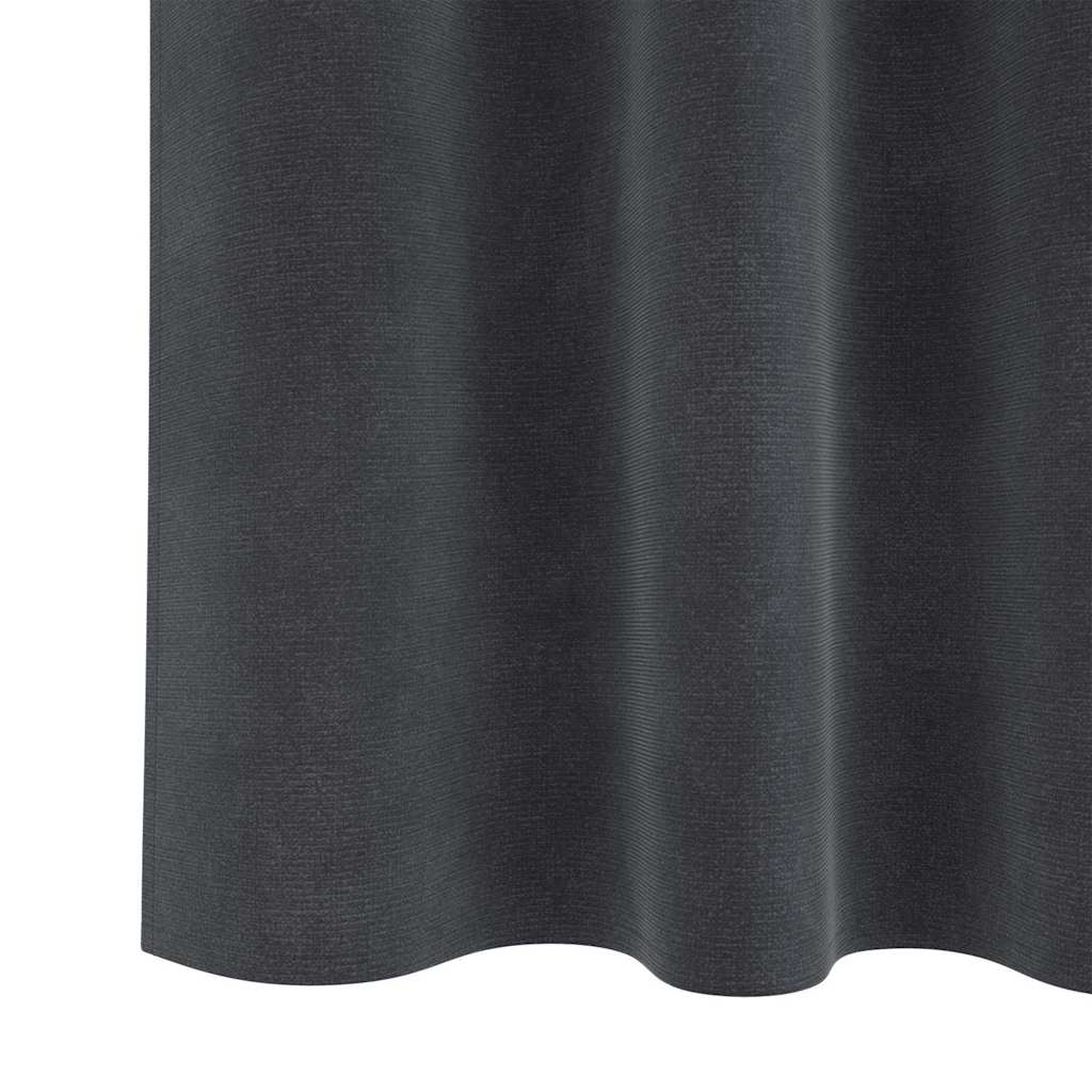 Tende 2 pz Grigio Chiaro 140 x 175 cm Velluto