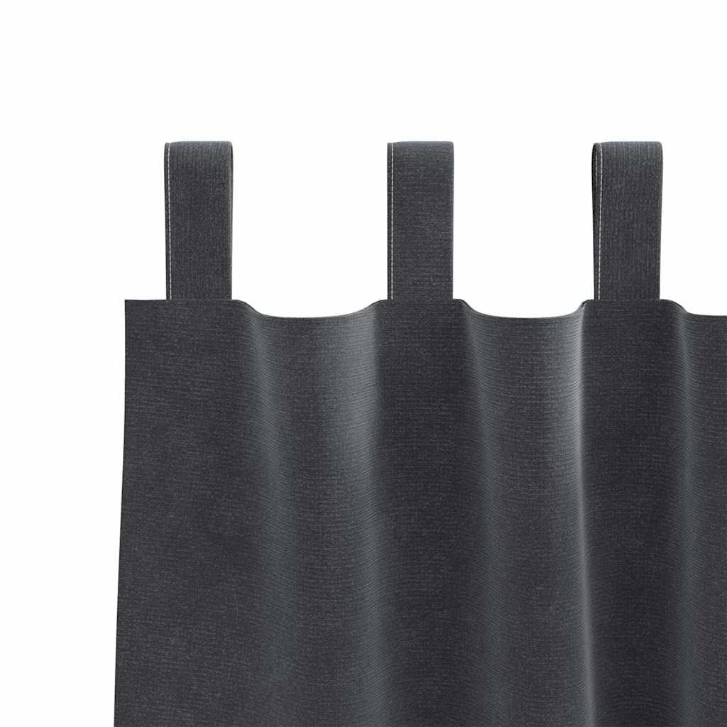 Tende 2 pz Grigio Chiaro 140 x 175 cm Velluto