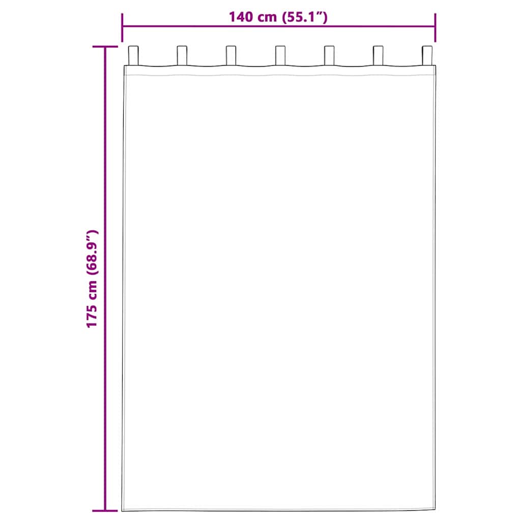 Tende 2 pz Grigio Chiaro 140 x 175 cm Velluto